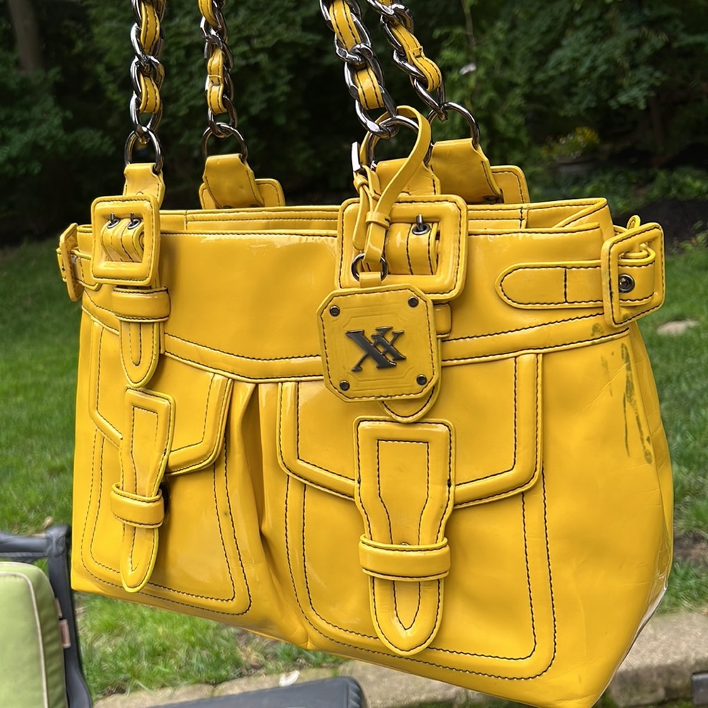 Yellow patent look Maxx New York bag - Picture 11 of 12